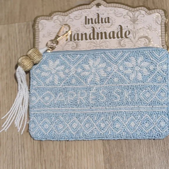 Wandering Moon Handmade In India Beaded Bag Lot: 6 Beaded Pouches & 1 Nag Charm - Picture 4 of 14